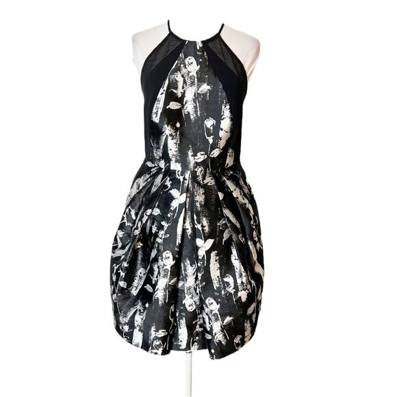 Carmen Marc Volvo abstract floral mini dress sz 4 - Picture 3 of 8